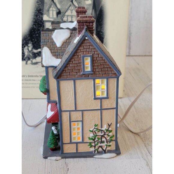 Dept 56 05826 Jack's Umbrella Shop snow village accessory Xmas - Picture 7 of 9